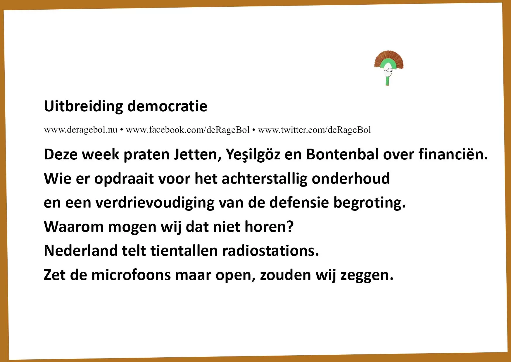 Ragebol Poster  8 januari 2026